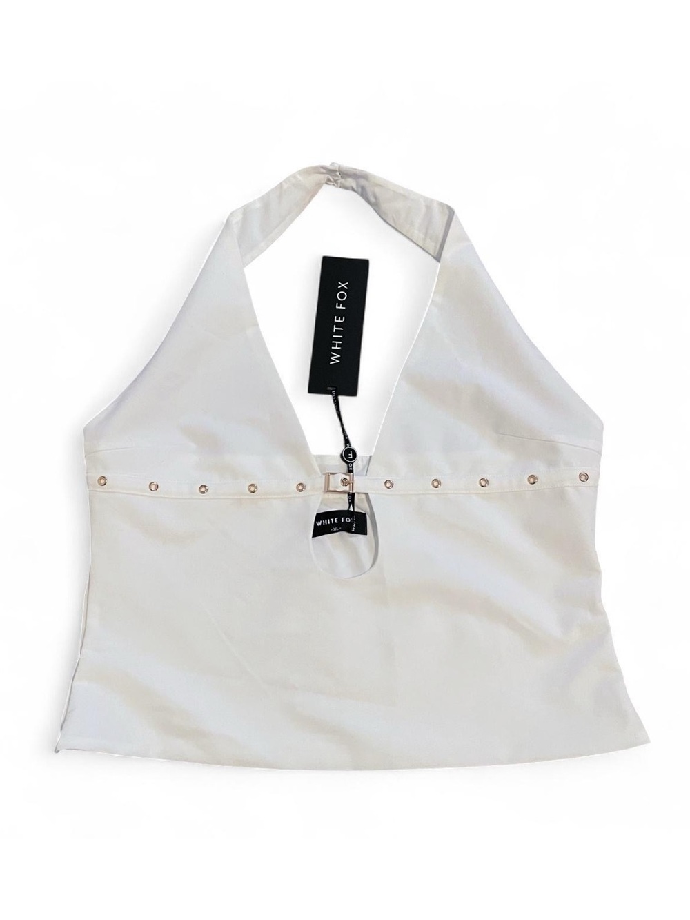 White Fox Boutique Firestorm Halter Top in Off White